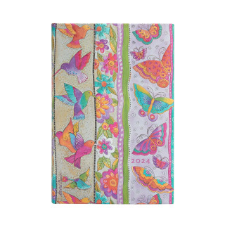 Hummingbirds & Flutterbyes (Playful Creations) Mini 12-month Dayplanner 2024