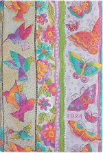 Hummingbirds & Flutterbyes (Playful Creations) Mini Verso 12-month Dayplanner 2024