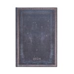 Inkblot (Old Leather Collection) Midi 12-month Dayplanner 2024