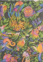 Jungle Song (Whimsical Creations) Midi Vertical 12-month Dayplanner 2024 (Elastic Band Closure)