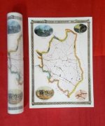 Parish of Erdington 1833 - Old Map Supplied in a Clear Two Part Screw Presentation Tube - Print Size 45cm x 32cm