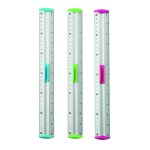 Linijka 30cm aluminiowa z uchwytem na ołówek KEYROAD blister 1szt. mix kolorów
