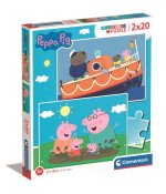 Puzzle 2 x 20 super kolor Peppa Pig 24797