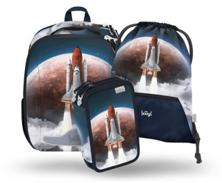 BAAGL Set 3 ks Shelly - Space Shuttle (aktovka, penďż˝l, sďż˝ďż˝ek)