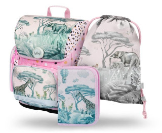 BAAGL Set 3 ks Ergo - Safari (aktovka, penďż˝l, sďż˝ďż˝ek)