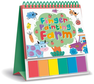 Finger Painting Farm: Easel Coloring Book with 6 Paints