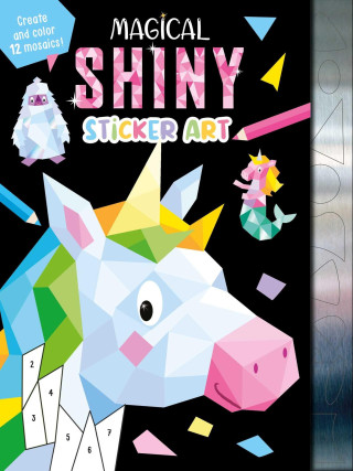 Magical Shiny Sticker Art: Create and Color 12 Mosaics!