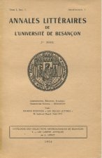 ANNALES LITTERAIRES DE L'UNIVERSITE DE BESANCON. HISTOIRE. TOME 1, FA SC. 2