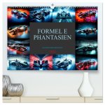 Formel E Phantasien (hochwertiger Premium Wandkalender 2024 DIN A2 quer), Kunstdruck in Hochglanz