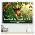 Quer durch die Tierwelt der Erde (hochwertiger Premium Wandkalender 2024 DIN A2 quer), Kunstdruck in Hochglanz