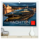 Mega Yachten Fantasien (hochwertiger Premium Wandkalender 2024 DIN A2 quer), Kunstdruck in Hochglanz