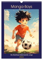 Manga-Boys. Die Abenteuer liebenswerter Jungs (Wandkalender 2024 DIN A3 hoch), CALVENDO Monatskalender