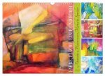 Farbe, Fläche, Linie und Form - Abstrakte Malerei von Michaela Spreider (Wandkalender 2024 DIN A3 quer), CALVENDO Monatskalender