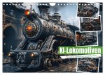 KI-Lokomotiven (Wandkalender 2024 DIN A4 quer), CALVENDO Monatskalender