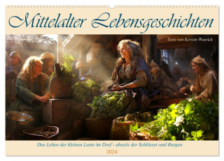 Mittelalter Lebensgeschichten (Wandkalender 2024 DIN A2 quer), CALVENDO Monatskalender