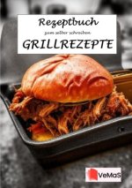 Rezeptbuch zu selber schreiben - Grillrezepte Motiv Pulled Pork im Brötchen