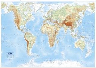 Svět - státy a reliéf 1 : 26 000 000