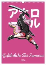 Gefährliche Tier Samurai (Wandkalender 2024 DIN A3 hoch), CALVENDO Monatskalender