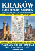 Kraków. Stare Miasto i Kazimierz. Plan miasta 1:4000 wyd. 2023