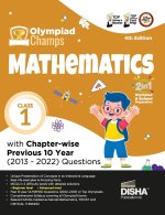 Olympiad Champs Mathematics Class 1 with Chapter-wise Previous 10 Year (2013 - 2022) Questions 4th Edition | Complete Prep Guide with Theory, PYQs, Pa