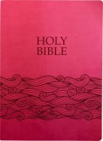 Kjver Holy Bible, Wave Design, Large Print, Berry Ultrasoft: (King James Version Easy Read, Red Letter, Pink)