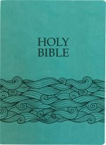 Kjver Holy Bible, Wave Design, Large Print, Coastal Blue Ultrasoft: (King James Version Easy Read, Red Letter)