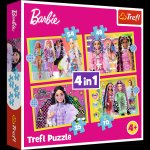 Puzzle 4w1 Wesoły świat Barbie 34626