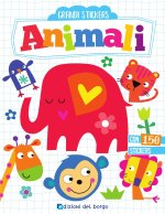 Animali. Grandi stickers. Con adesivi