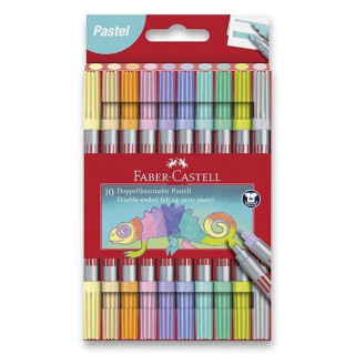 Faber Castell Oboustrannďż˝ fixy - Pastel 10 ks