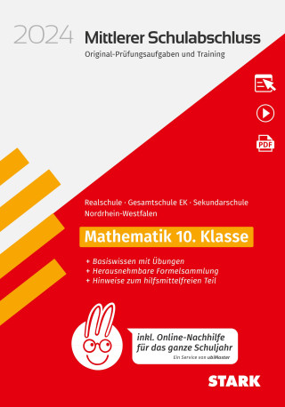 STARK Original-Prüfungen und Training - Mittlerer Schulabschluss 2024 - Mathematik - Realschule/Gesamtschule EK/ Sekundarschule - NRW - inkl. Online-N