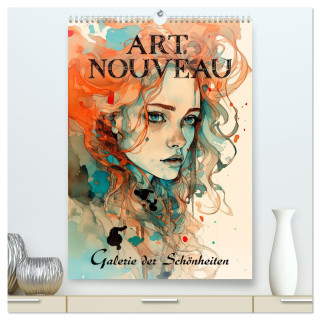 Art Nouveau - Galerie der Schönheiten (hochwertiger Premium Wandkalender 2024 DIN A2 hoch), Kunstdruck in Hochglanz