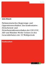 Parlamentarisches Regierungs- und Oppositionsverhalten. Das konfrontative Zwischenruf- und Zwischenreaktionsverhalten der CDU/CSU, AfD und Bündnis 90/