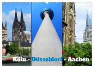 Köln, Düsseldorf, Aachen (Wandkalender 2024 DIN A2 quer), CALVENDO Monatskalender