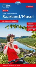 ADFC-Radtourenkarte 19 Saarland /Mosel 1:150.000, reiß- und wetterfest, E-Bike geeignet, GPS-Tracks Download, mit Bett+Bike Symbolen, mit Kilometer-An