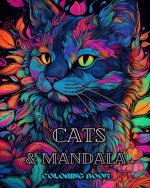 Cats with Mandalas - Adult Coloring Book. Beautiful Coloring Pages