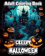Creepy Halloween Adult Coloring Book