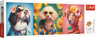 Puzzle 500 panoramiczne Pokaz mody psia edycja 29517