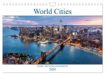 World Cities - Iconic skylines and sights (Wall Calendar 2024 DIN A4 landscape), CALVENDO 12 Month Wall Calendar