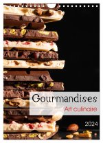 Gourmandises - Art culinaire (Calendrier mural 2024 DIN A4 horizontal), CALVENDO calendrier mensuel
