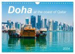 Doha at the coast of Qatar (Wall Calendar 2024 DIN A4 landscape), CALVENDO 12 Month Wall Calendar