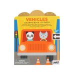 Vehicles Coloring Book and Stickers
