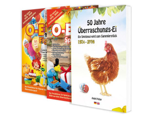Das O-Ei-A 2er Bundle 2024/25 - Die Jubiläumsausgabe! - O-Ei-A Figuren und O-Ei-A Spielzeug sowie das Buch ?50 Jahre Überraschungs-Ei?