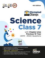 Olympiad Champs Science Class 7 with Chapter-wise Previous 10 Year (2013 - 2022) Questions 4th Edition | Complete Prep Guide with Theory, PYQs, Past &