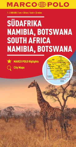 MARCO POLO Kontinentalkarte Südafrika, Namibia, Botswana 1:2 Mio.