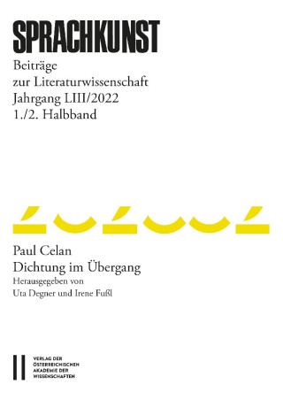 Sprachkunst - Beiträge zur Literaturwissenschaft, Jahrgang LIII/2022, 1. und 2. Halbband