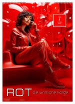 Rot, die sinnliche Farbe (Wandkalender 2024 DIN A2 hoch), CALVENDO Monatskalender