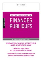 Revue française des finances publiques n°163-2023