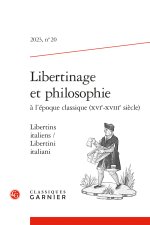 Libertinage et philosophie 2023, n  20 - libertins italiens / libertini italiani