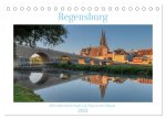 Regensburg Mittelalterliche Stadt mit Flair an der Donau (Tischkalender 2024 DIN A5 quer), CALVENDO Monatskalender