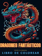 Libro de colorear para adultos de dragones de fantasía (Japan Style)